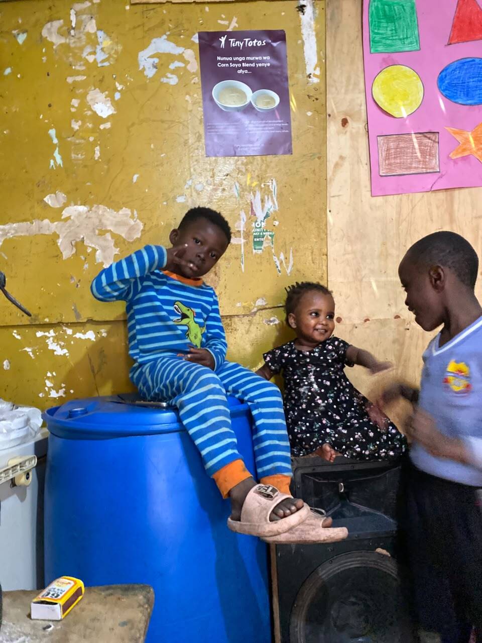 Children playing during a foundation visit