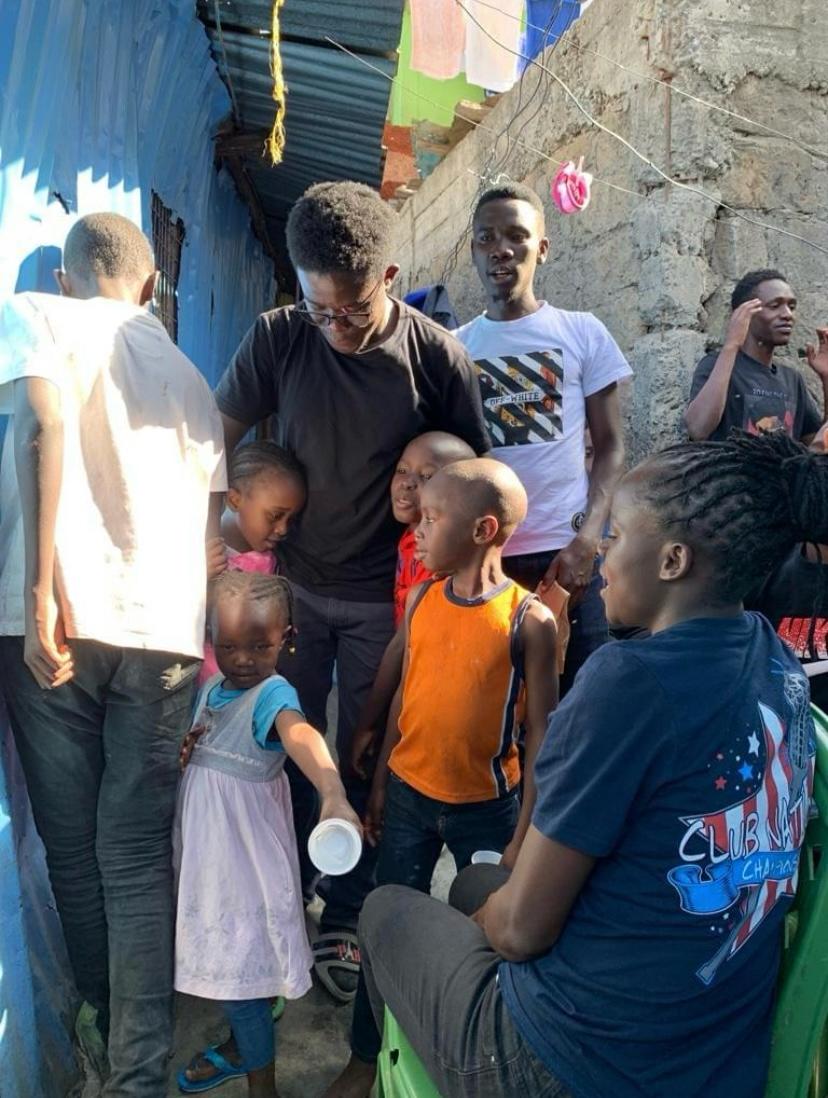 Community members at an outreach event